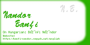nandor banfi business card